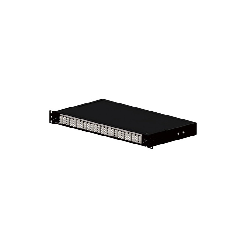 Optical Panel loaded with 12 SC SimplexSinglemode adapters - Black