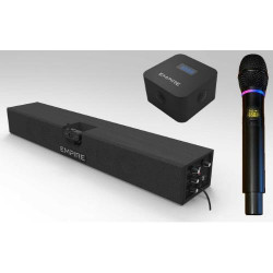 SOUNDBAR SBU PRO EMPIRE-SoundBar USB con WebCam Integrata, 2 Microfoni Wireless UHF, 140 watt