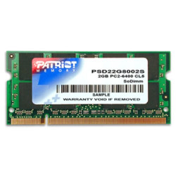 DDR2 x NB SO-DIMM patriot 2GB 800MHz - PSD22G8002S