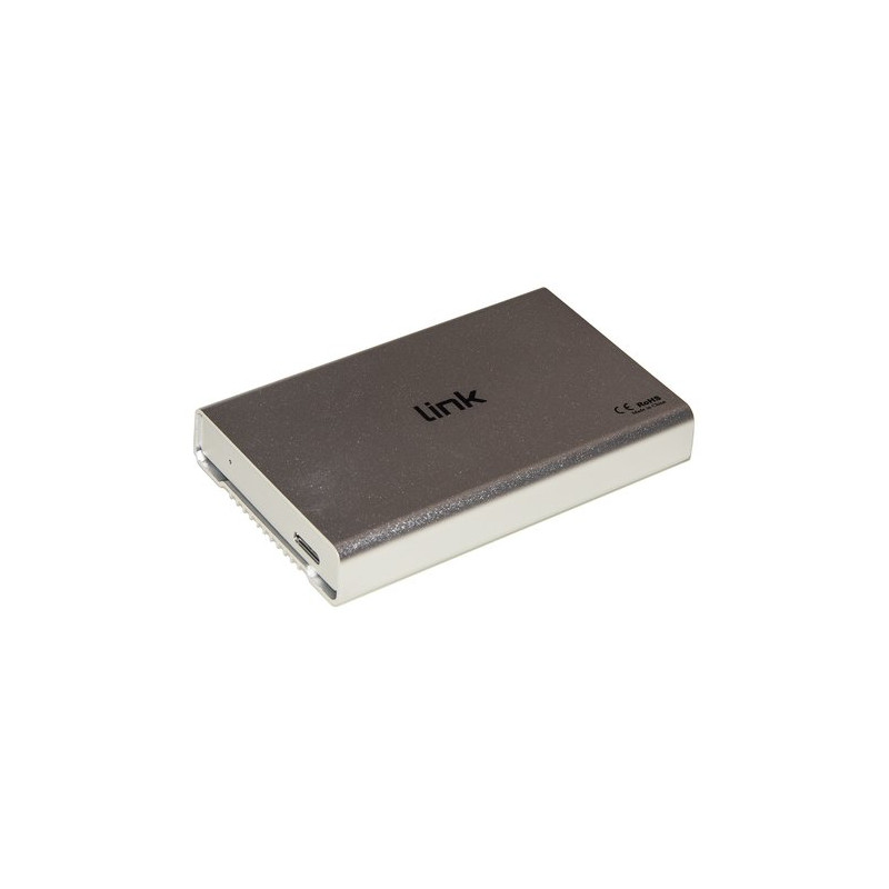 BOX ESTERNO LINK USB 3.0 PER HDD SATA 2,5" FINO A 12,5 MM DI SPESSORE Alloggiamento in alluminio Colore Argento