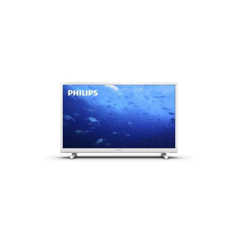 TV PHILIPS LED 24'' 24PHS5537/12 HD Pixel Plus HD 2HDMI-VGA-SCART USB  DVB-T/T2/T2-HD/C/S/S2 C+ - (anche per Camper 12V), Bianco