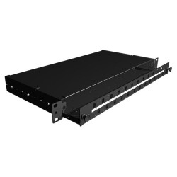 Unloaded Optical Panel for up to 24 SC Simplex LC or MT-RJ adapters - Black
