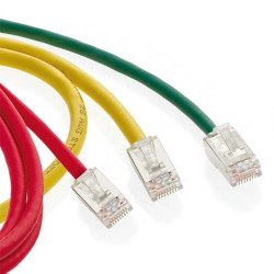 AC6PCF030-1CCHB - Cat 6A 3.0m Stranded 4 Pair RJ45  Blade Patch Cord Red LSHF/LSZH IEC 332.1 Sheathed